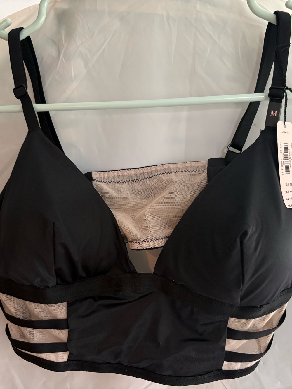Victoria Secret Black Bralette with Mesh Panels